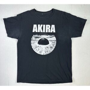 Akira Anime Black Graphic T Shirt Manga Japanese Film Streetwear Size L